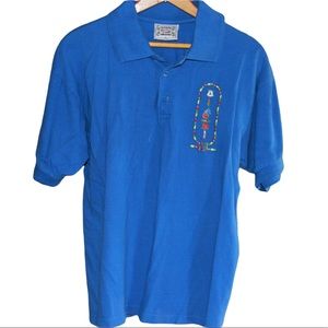 Carla Craft vintage golf polo blue